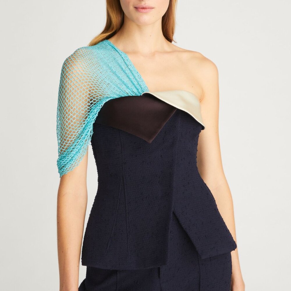 Tory Burch Removable-Sleeve Wool Bustier